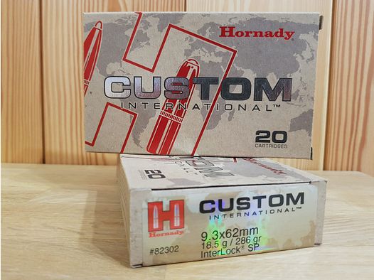 HORNADY MUNITION Kal. 9,3X62 SP INTERLOCK 286 GR.