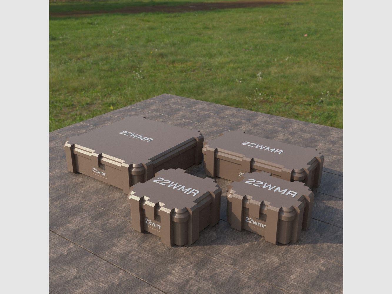 Filamelt ammunition box / .22 WMR / 'flip lid' / cartridge box, ammo box