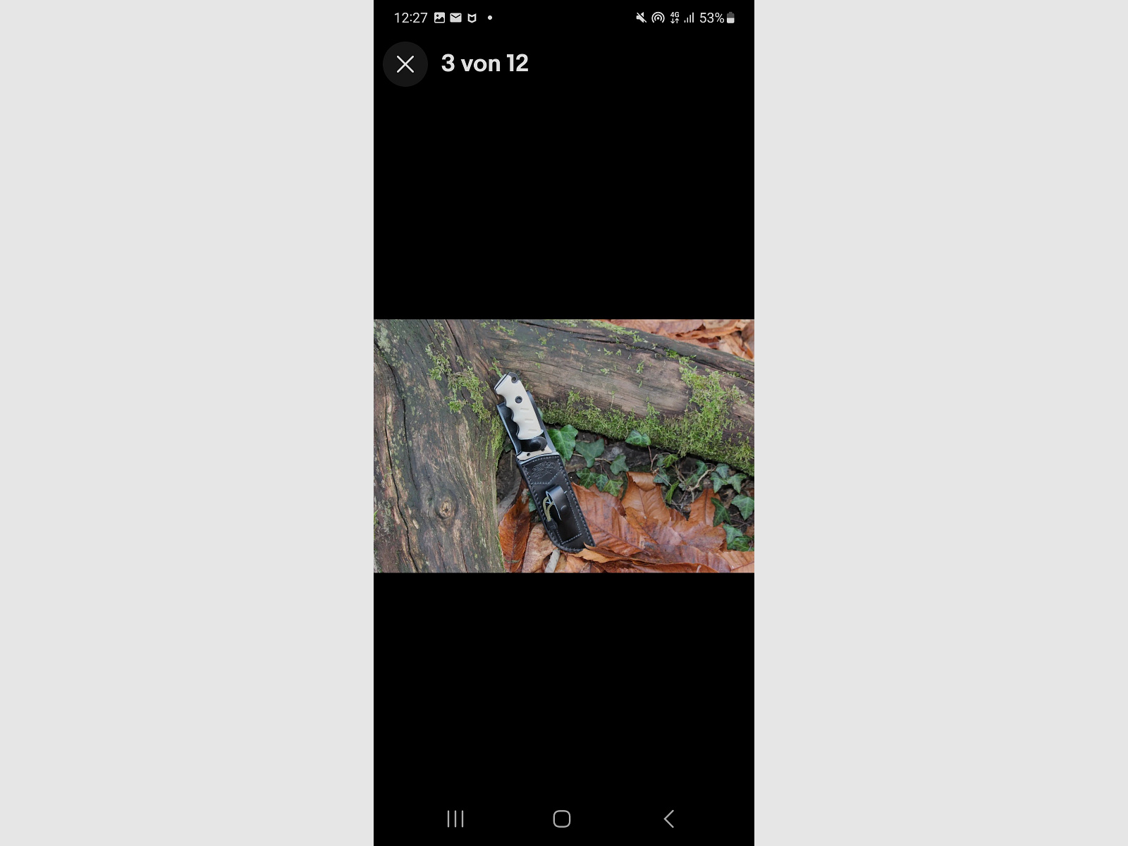 Hochwertiges Outdoor Messer full tang Inkl Lederscheide und Feuerstahl 28cm