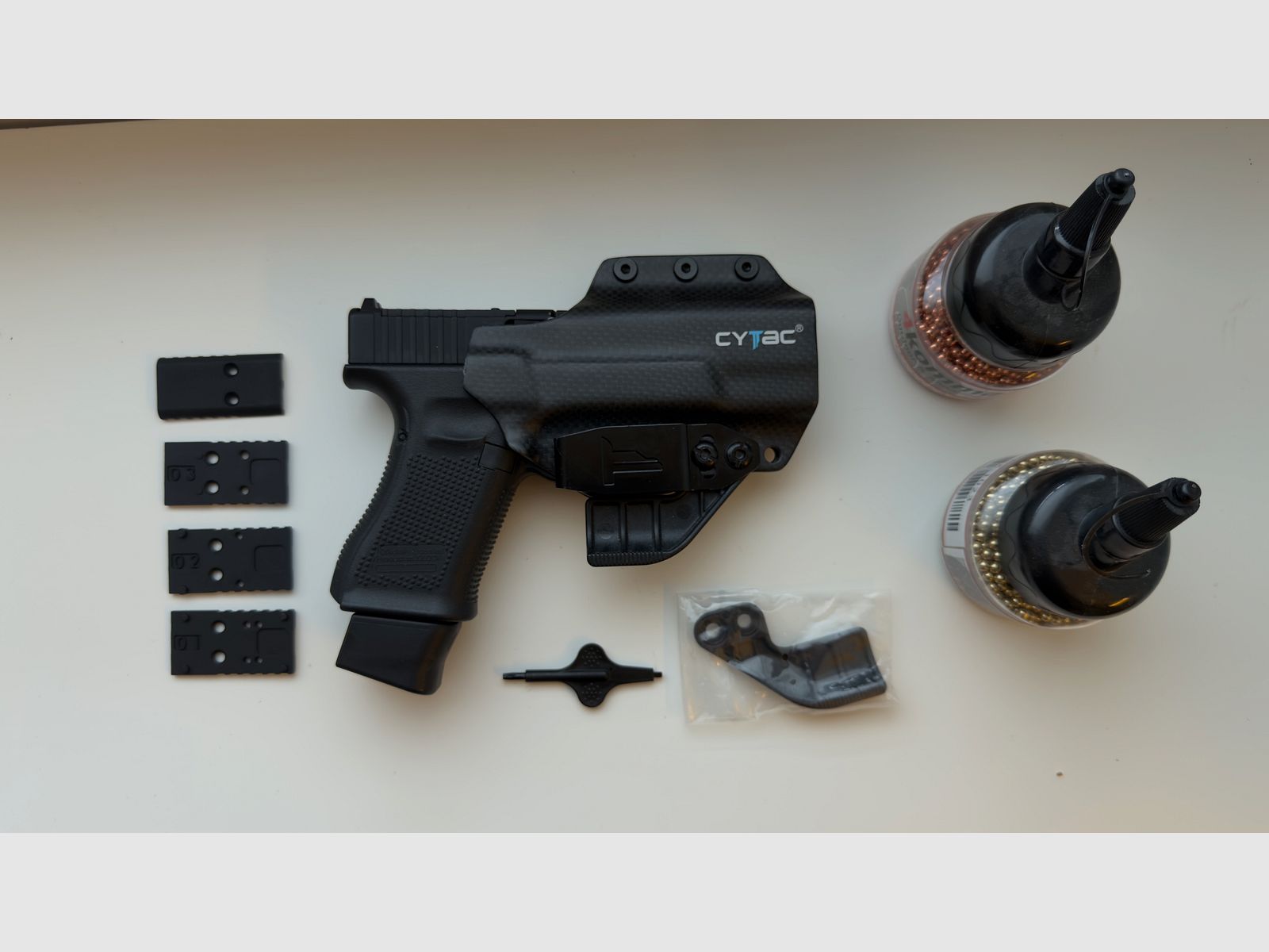 Glock 19 Gen 5 MOS 4mm stalen bb’s CO2