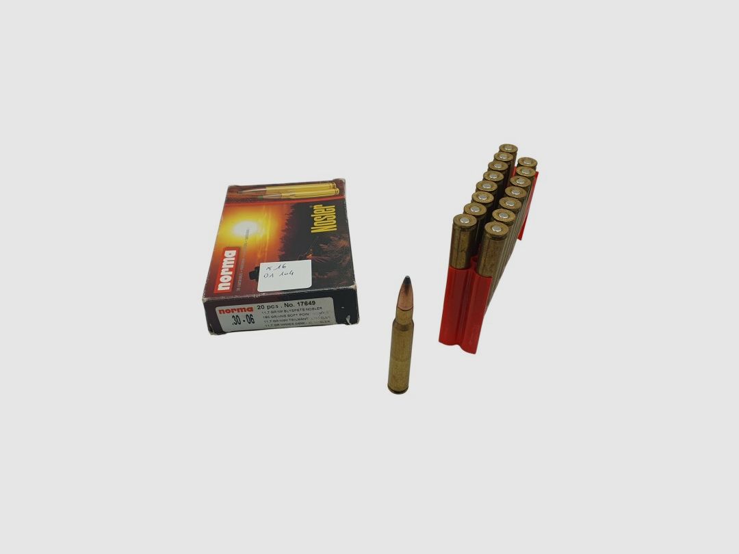 DESTO AMMO - BOX OF 16 NORMA 30-06 NOSLER SOFT POINT 180GR AMMUNITION, image 1 of 3