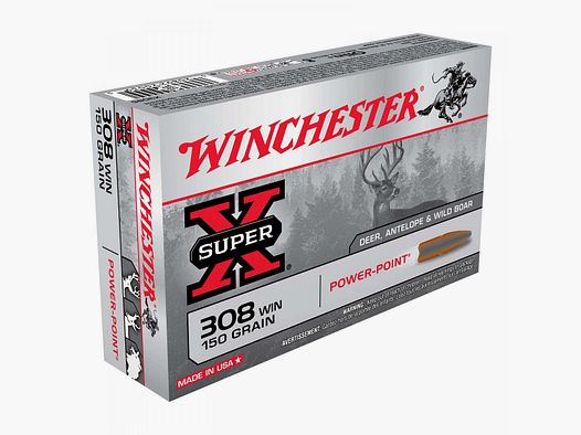 Winchester Super-X .308 Win. 150GR Power Point 20 cartridges