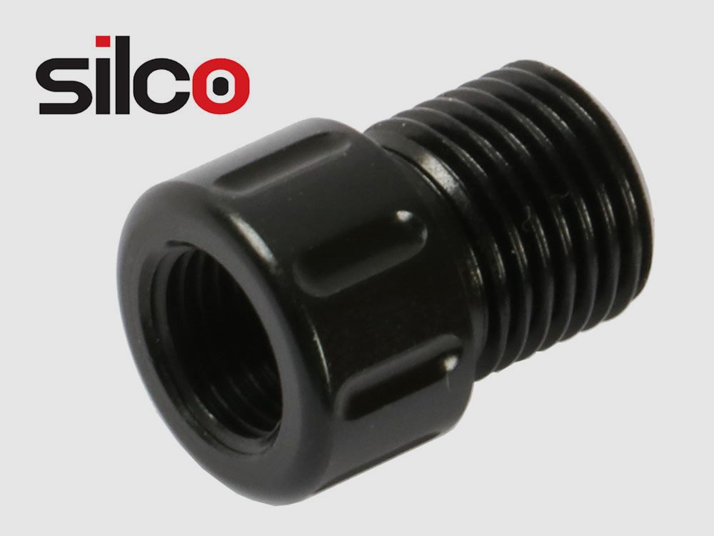 SILCO SchalldĂ¤mpfer-Adapter 1/2 UNF-Gewinde auf 10mm Gewinde