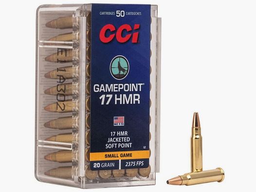 CCI Gamepoint JSP 20grs 50St .17HMR