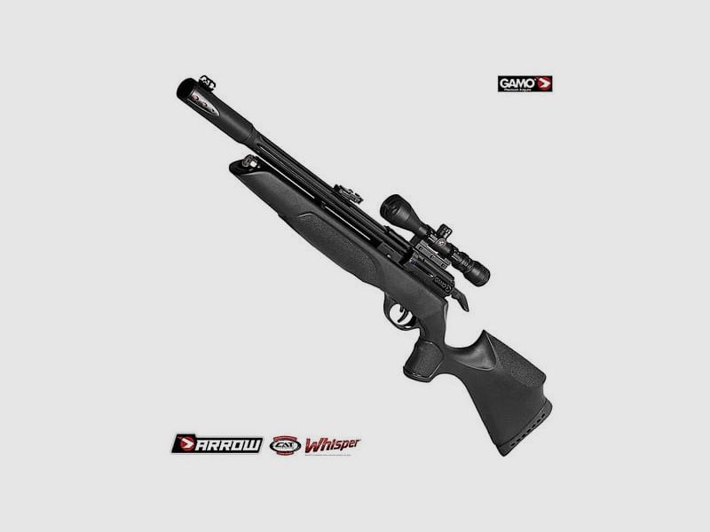 Gamo Arrow Magnum Pack PCP 5,5 mm mit Zielfernrohr, Pumpe, Geschossen und Futteral, Bild 1 von 6