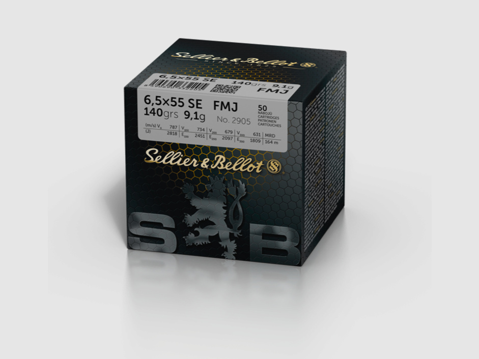 Sellier & Bellot 114461 6.5x55 SE FMJ BT 9.1g 140grs. 50 pcs.