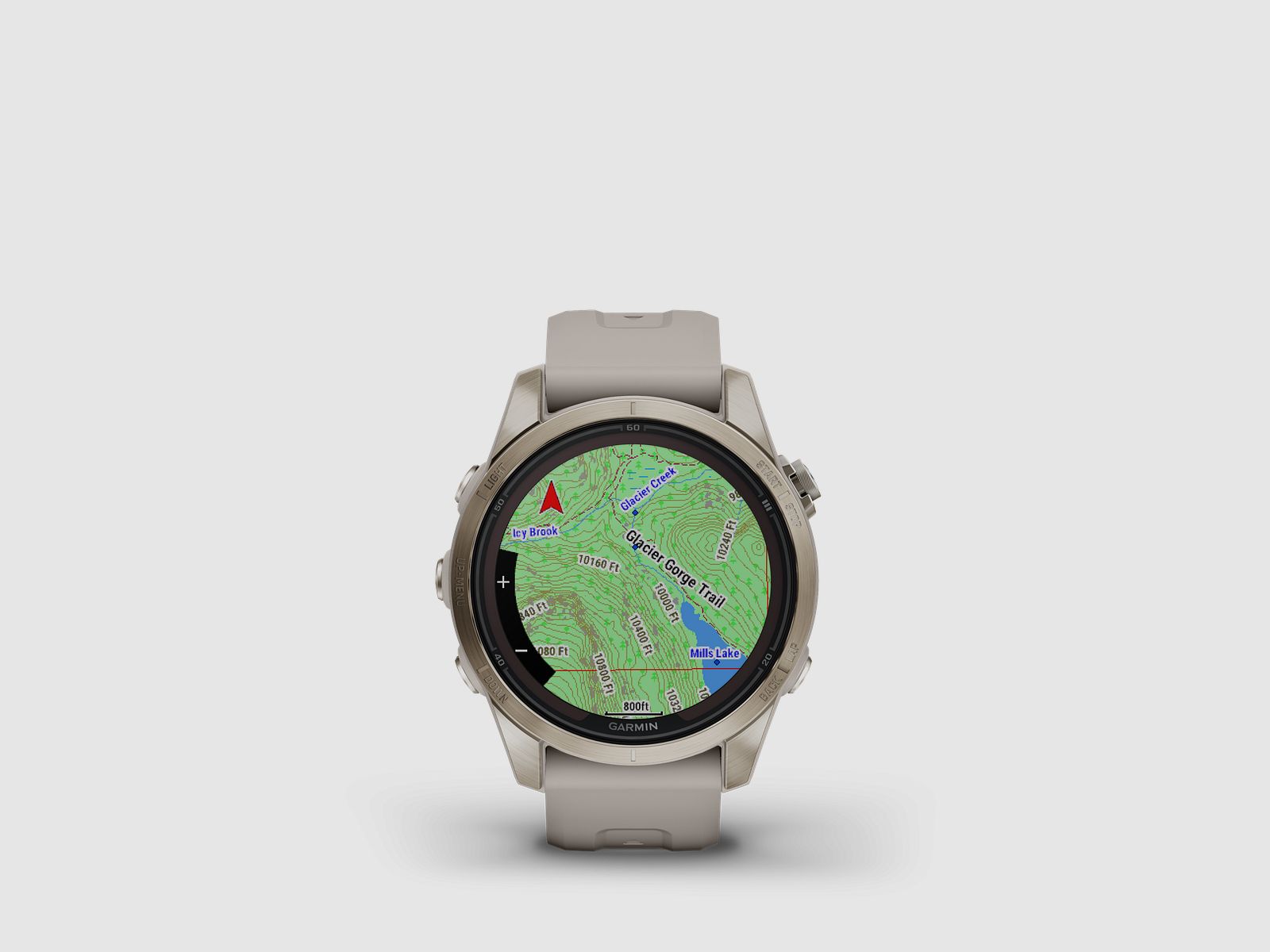Garmin fēnix® 7S Pro – Sapphire Solar Edition, Beige/Oro chiaro con cinturino in silicone QuickFit® da 20 mm