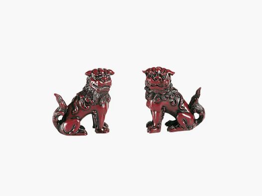 Pareja de leones miniatura