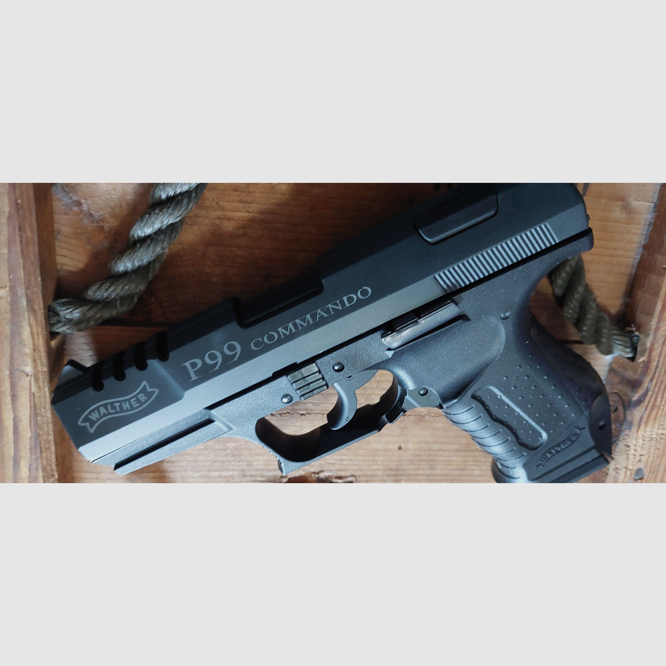 ⚠️ ZELDZAAM! SPECIAL EDITIE Walther P99 "Commando" 9 mm (PTB 762) Schreckschuss geen Reck Glock HW94 Colt