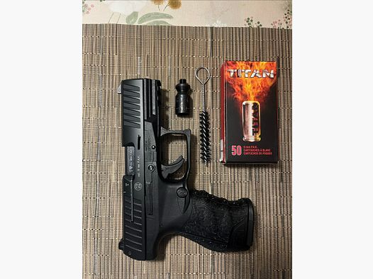 Walther PPQ M2 PTB 958 - 9 mm - P.A.K. - Zubehör + Munition / Schreckschusspistole