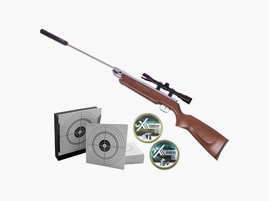 Weihrauch HW 35K Silverwood Luftgewehr Kal. 4,5mm Kugelfang Set