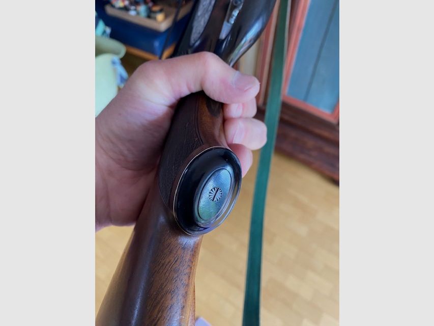 Krieghoff Ulm Modelo Ulm Cerrojo lateral Holland & Holland escopeta de doble cañón con cañón intercambiable 6,5x57R 20/76 Magnum 16/70 16/70 en maletín en excelente estado BBF BDF