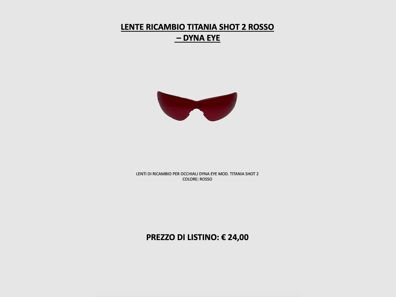 DYNA EYE – VERRES DE REMPLACEMENT TITANIA SHOT 2 ROUGE, image 2 sur 2