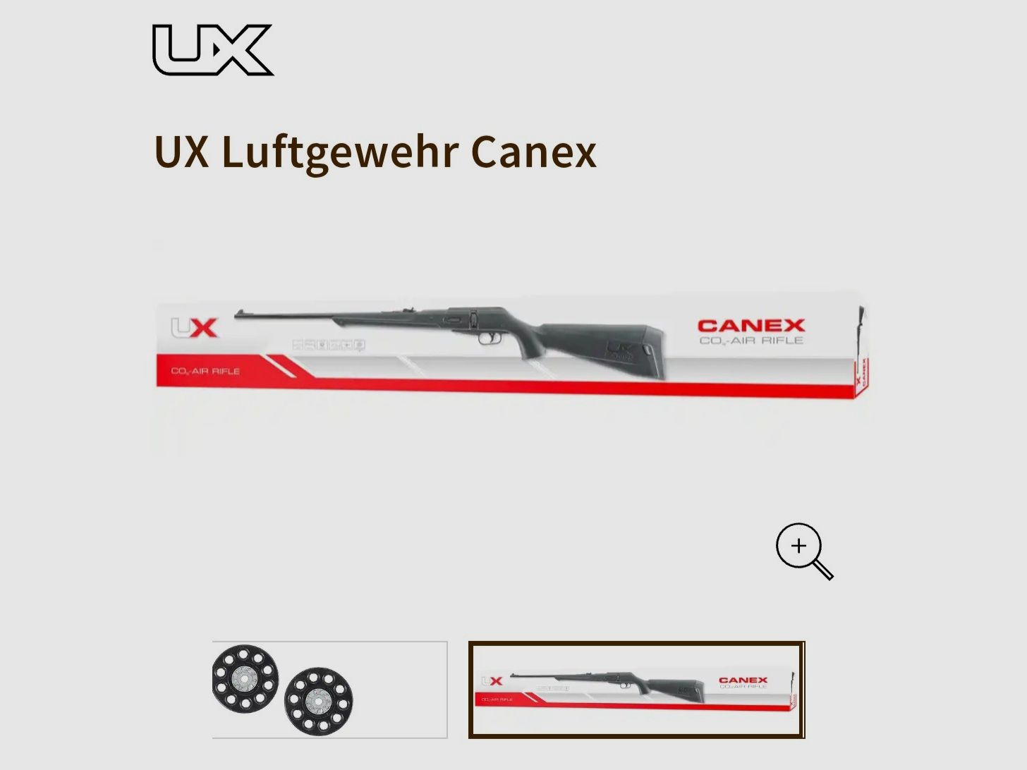 UX Co2 air rifle Canex + Co2 capsules 12g + targets !!