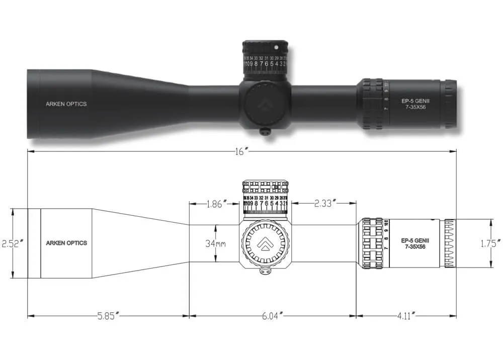 Lunette de visée Arken EP-5 Gen2 7-35×56 VPR MIL, image 4 sur 6