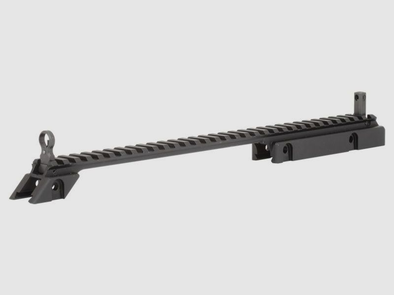 Heckler & Koch G36 / HK243 vizierrail van aluminium met geïntegreerde klapkorrel