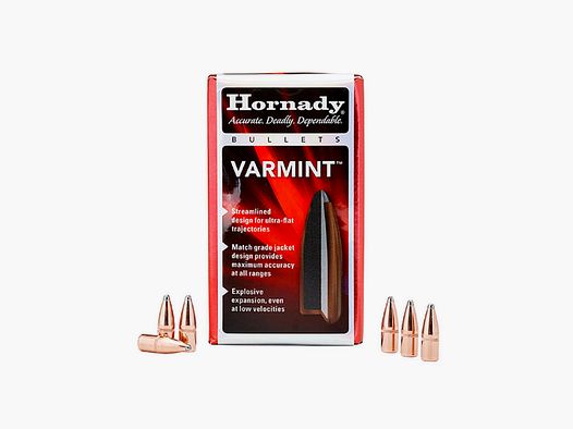 WIEDERAUFLADUNGSGESCHOSSE – HORNADY – VARMINT™ 22 Kal .224 50 gr SP SX® (100 ST)