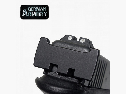 Glock Pistolen Abschlussplatte Backplate Endplate mit Ladehebel Tuning Gen. 1-5 17 19 20 21 22 33