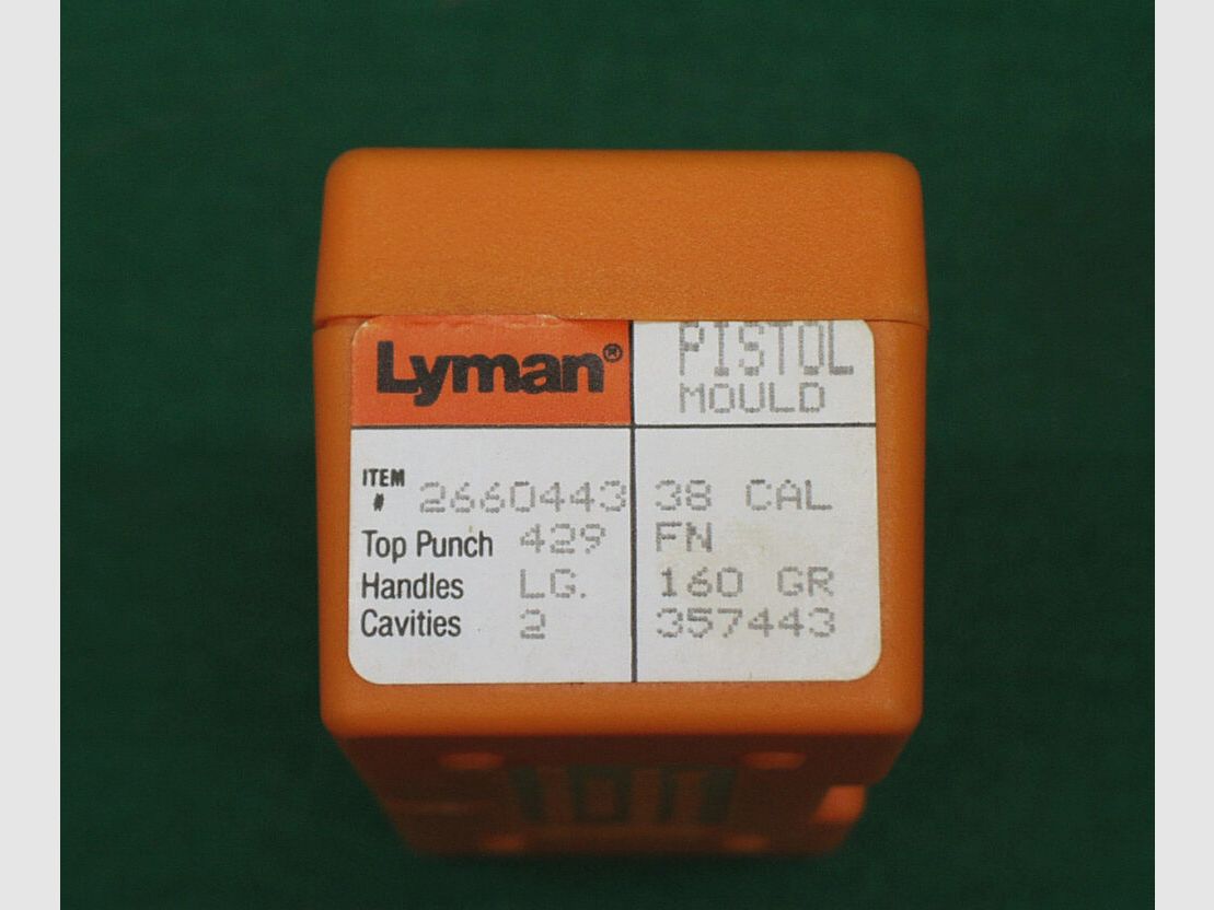 Lyman  Mold Cal.38