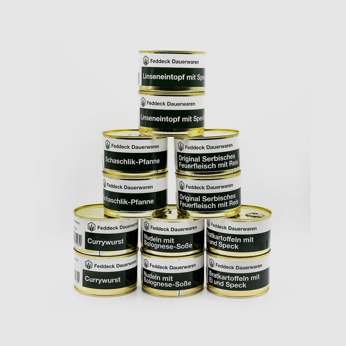 Feddeck Dauerwaren 12 x 400 g Fertiggerichte Mix in Dosen