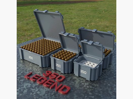 Caja de municiones Filamelt / .350 Legend / 'tapa abatible' / caja de cartuchos, caja de municiones