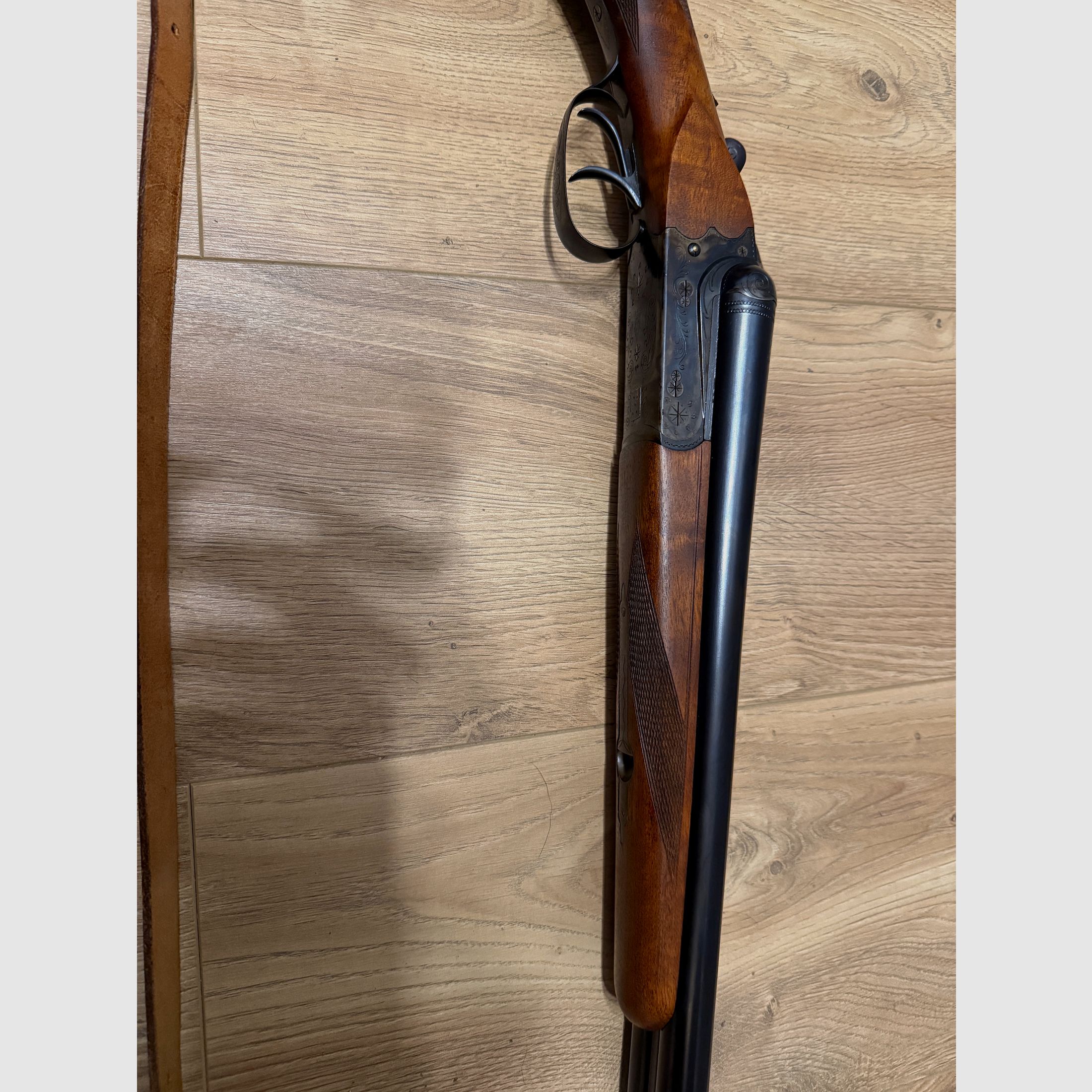 Simson Suhl double-barrel shotgun cross shotgun 12/70 shotgun color hardening