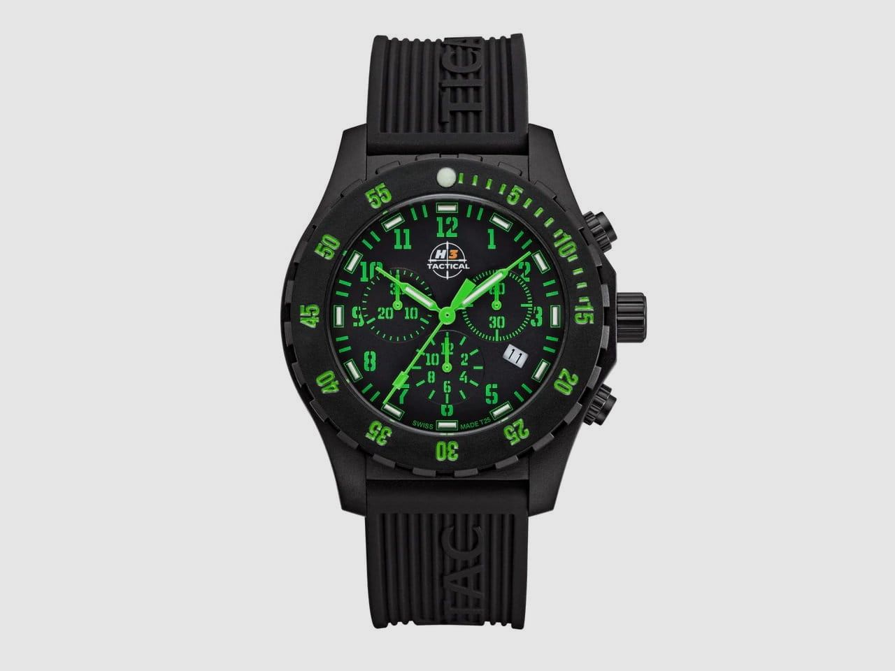 H3Tactical Trooper Carbon Green Chronograph H3 Tactical Watch