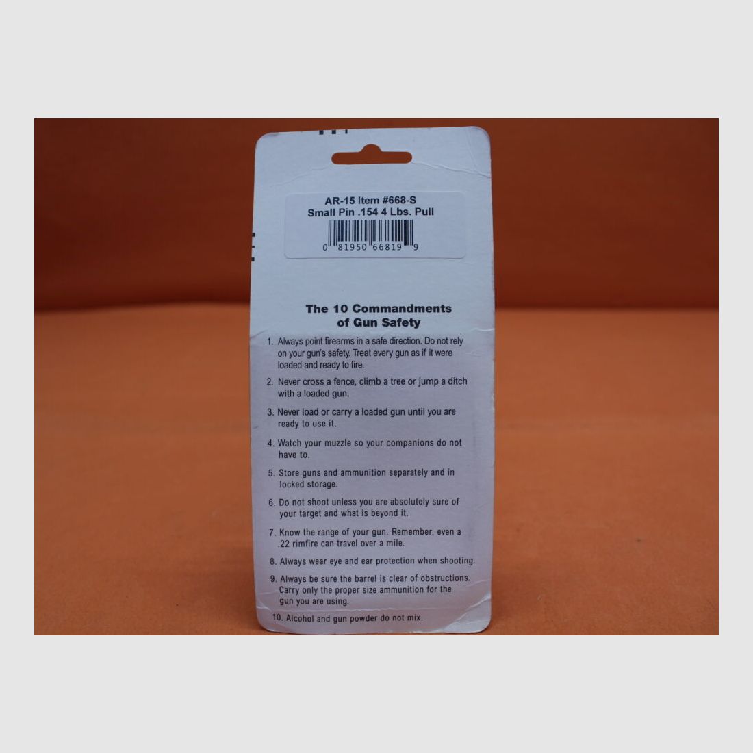 Timney AR-15: Trigger Assembly Single-Stage Timney 4lb Solid Small Pin .154" (668-S)/ ca. 18,6N