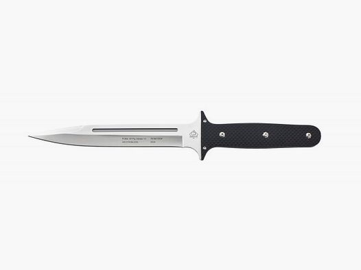 PUMA XP cuchillo para jabalí 13, cuchillo de captura, pakkawood negro con piel de pez, kydex ...