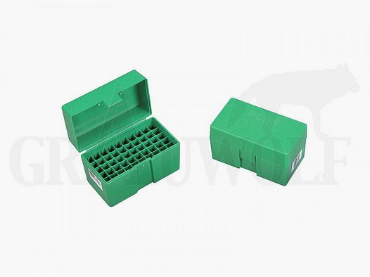 RCBS Caja con Tapa Plegable Grande para Pistola para 50 Cartuchos .40 S&W / .45 ACP.