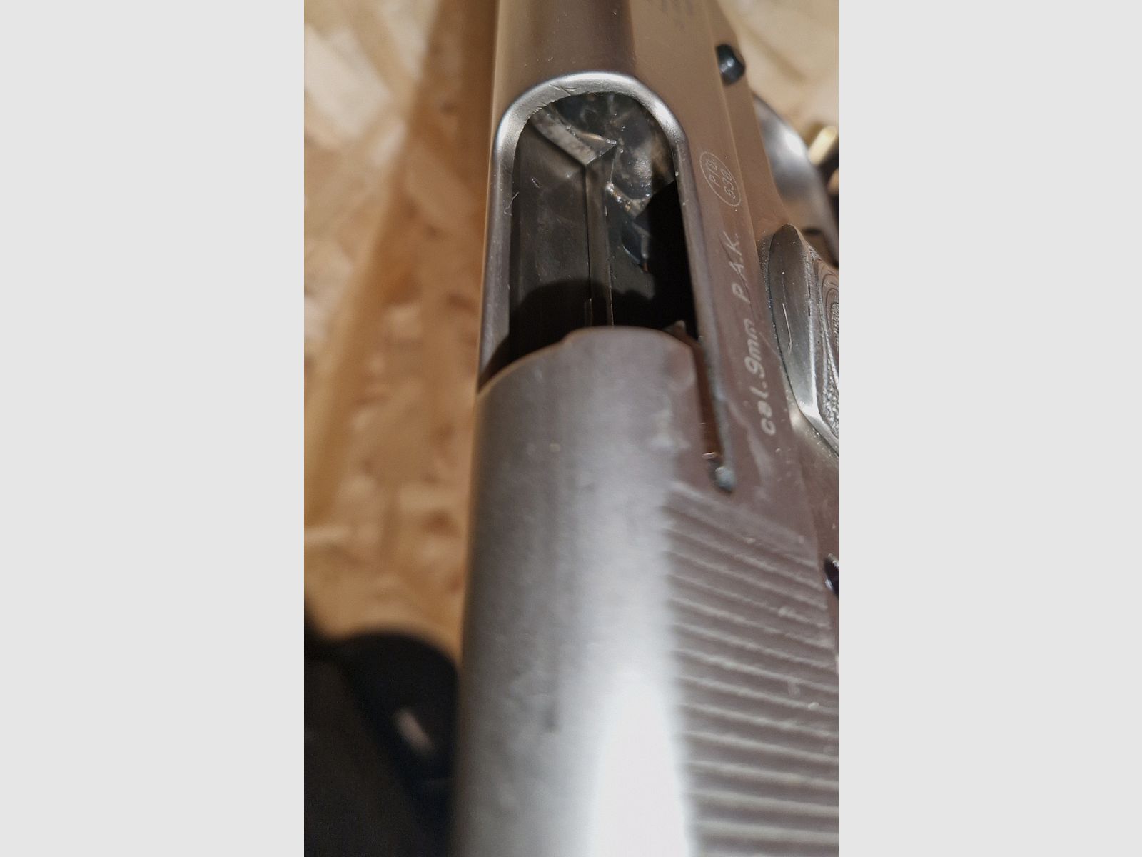 COLT GOVERNMENT 1911  A1 / SILBER / CHROME  / mit  Zubehör / cal. 9mm P.A.K. / PTB 638 / SCHRECKSCHUSS GAS PISTOLE SILVESTER SELBSTVERTEIDIGUNG SAMMLUNG  -----> Beschreibung lesen <------