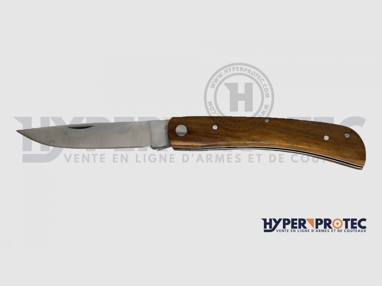 Klappmesser mit dunklem Holzgriff, Klinge 9 cm, Bild 2 von 2