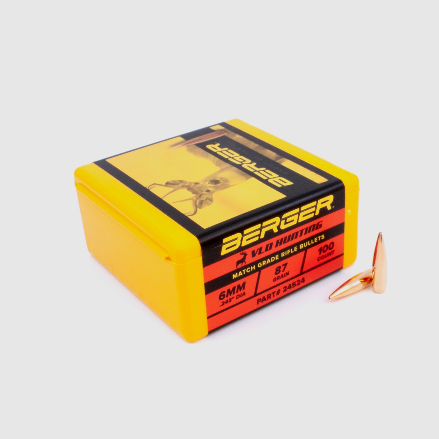 Berger Geschoss 6mm/.243 VLD Hunting 87GR 100 Stück, Bild 11 von 11