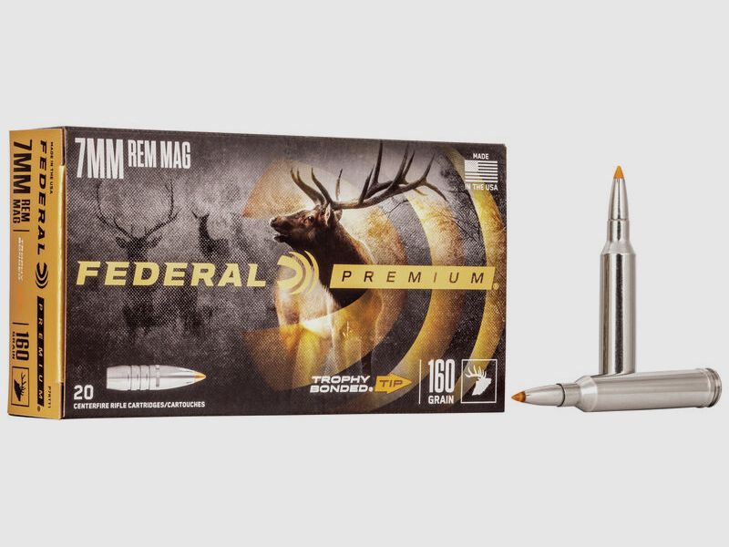 Federal Premium Trophy Bonded Tip 7mm Rem. Mag. 160GR 20 Patronen