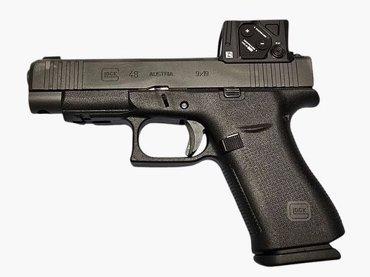 Glock Pistole 48 MOS/FS A-Cut™ Combo mit Aimpoint COA Minileuchtpunktvisier halbautomatische Pistole 9mm Luger - UVP: 1299€