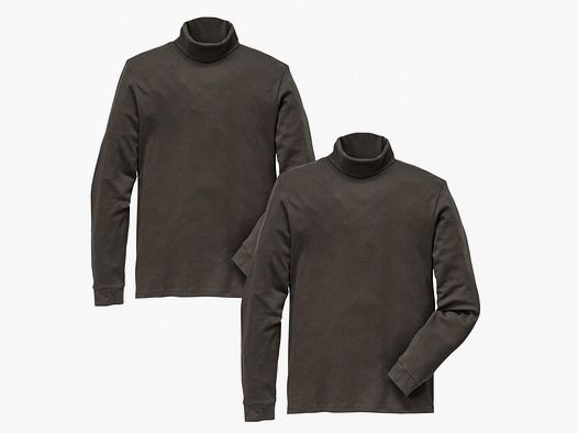 2er-Set:Turtleneck Rollkragenpullover Herren (Hunting Green)