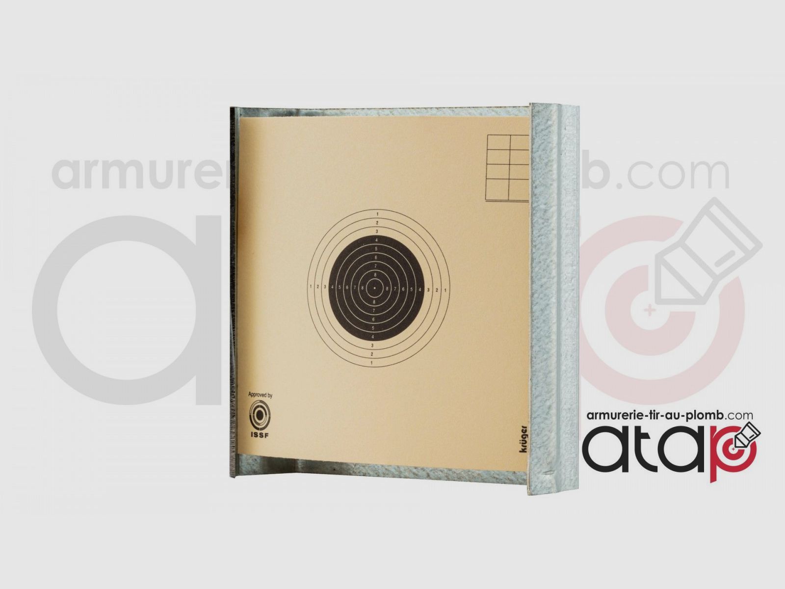 Bersaglio ultra piatto 10x10 cm per carabina e pistola ad aria compressa, immagine 1 di 3
