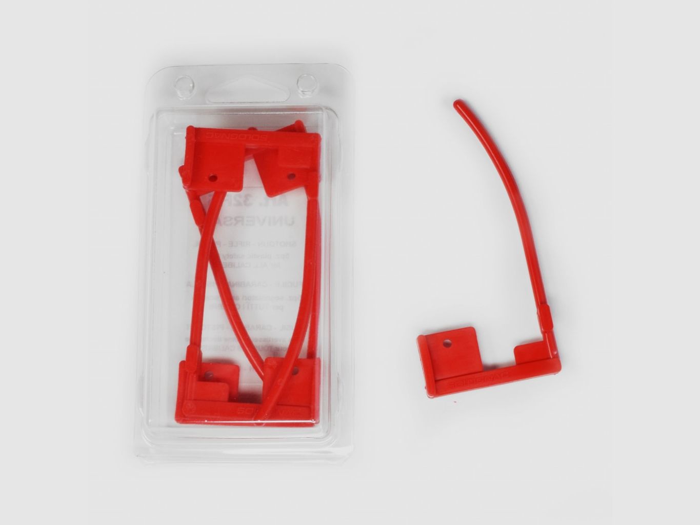 5etta safety flag, red, universal rifle 5-pack