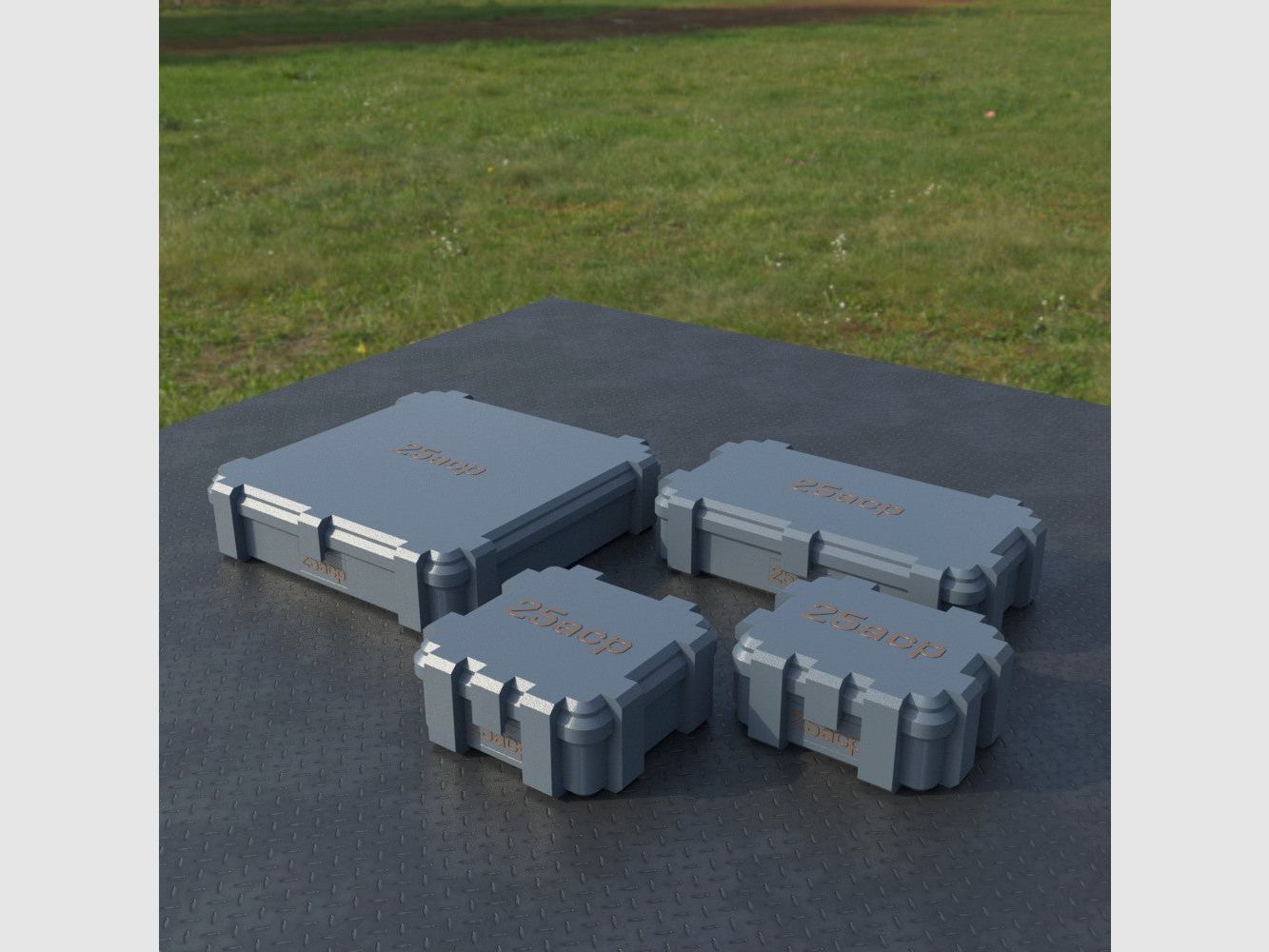 Filamelt Munitionsbox / Ammo Box .25 ACP – Patronenbox ‘Klappdeckel’ – 20 / 25 / 50 / 100 Runden