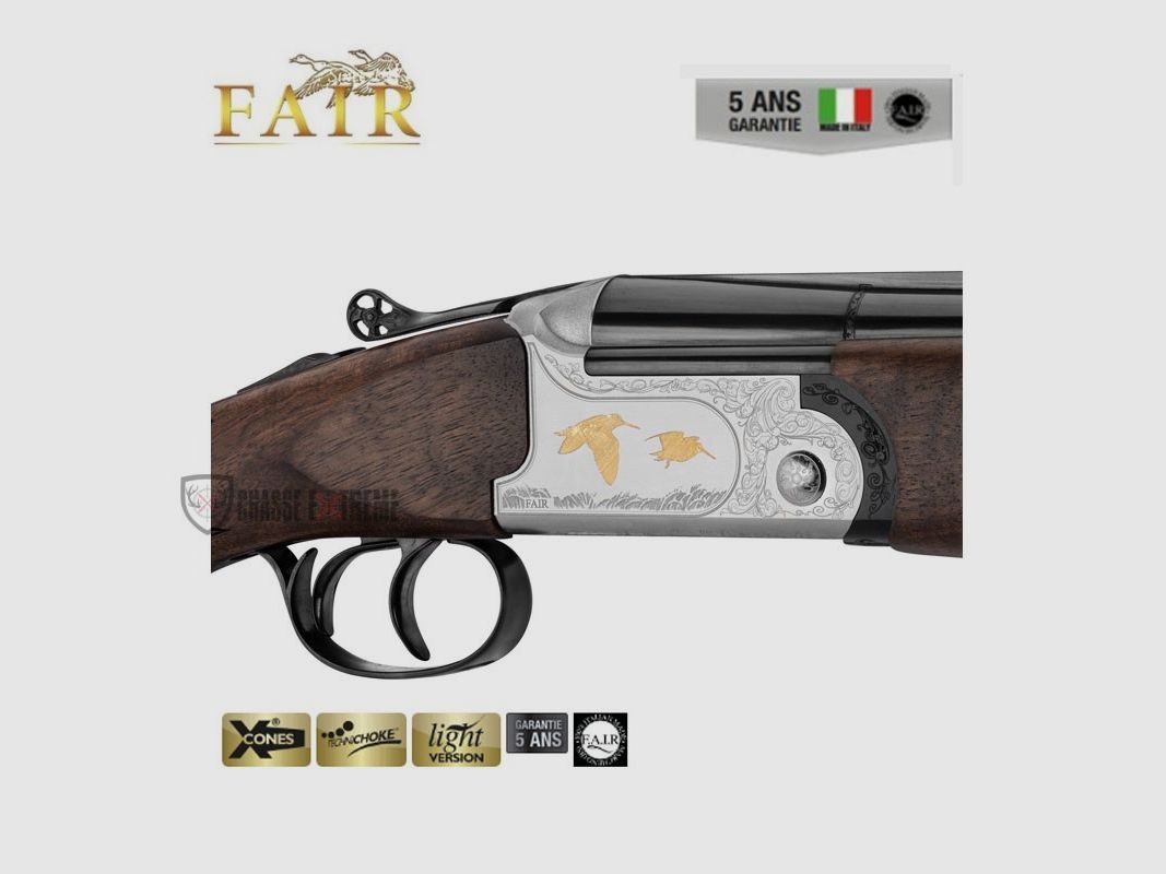 Strzelba Otwarta FAIR Bécassier z Mechanizmem Ergal Srebrna Kal. 12/76 - 61cm Raye/Ci, zdjęcie 3 z 5