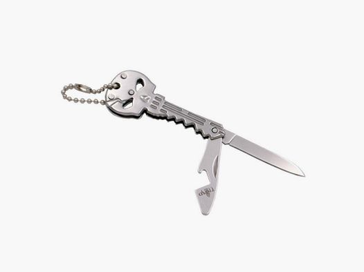 COUTEAU CLÉ THIRD TETE DE MORT TOUT INOX