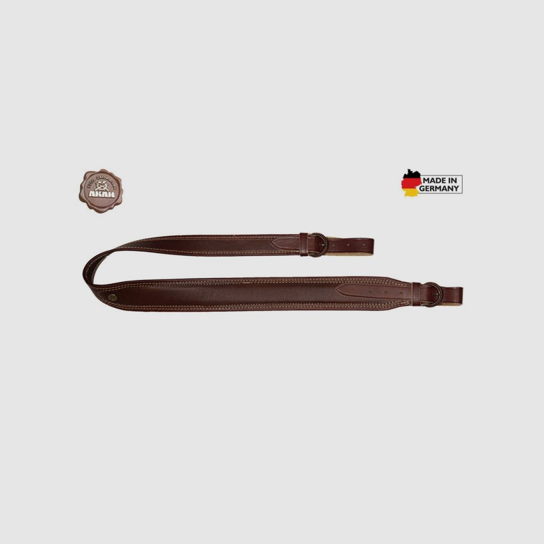 Sangle de fusil AKAH en cuir pleine fleur