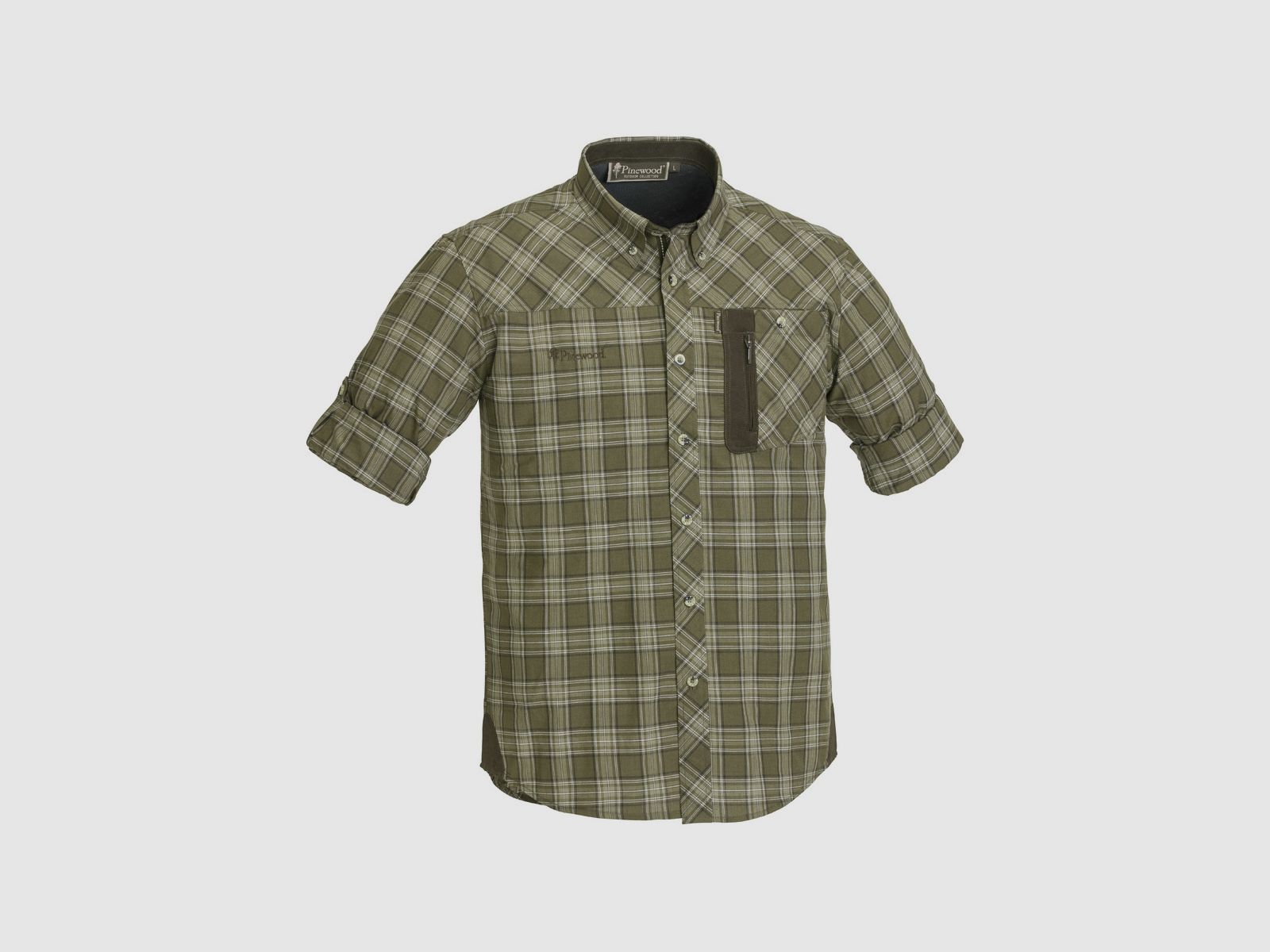 PINEWOOD Wof Shirt Olive Suede Brown