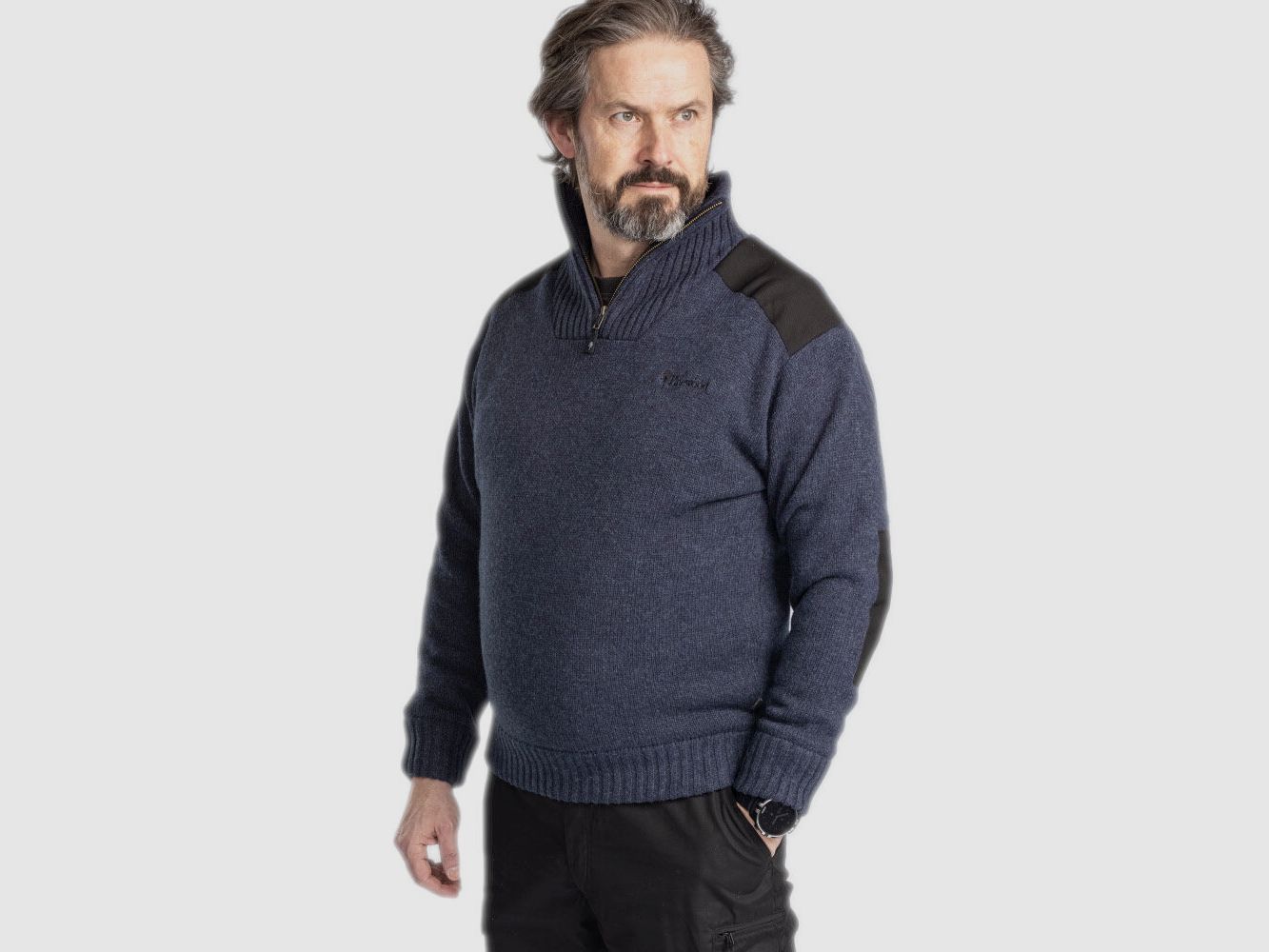 SWETER PINEWOOD HURRICANE 9648 - Dark Navy Melange, zdjęcie 96 z 98