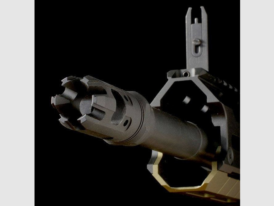 Strike Industries MK9 1/2x28 Hybrid Mündungsbremse Kompensator Mündungsfeuerdämpfer AR15-9 9 mm PCC