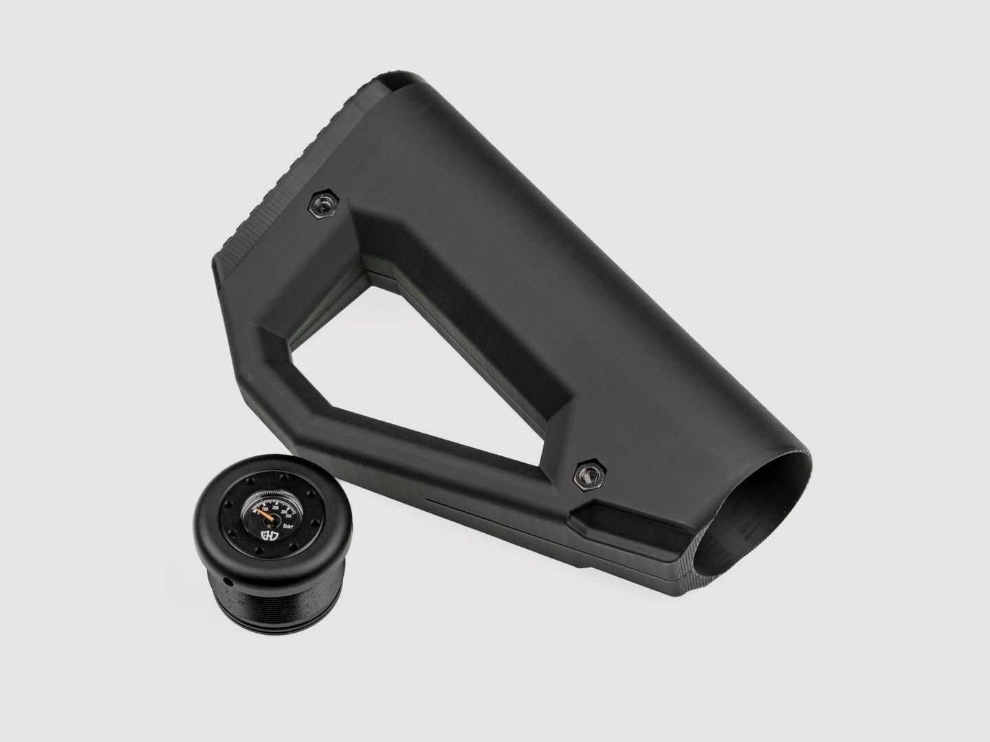 BUNDLE | Crosse + bouchon de réservoir avec manomètre | 350 Bar | MEGALODON