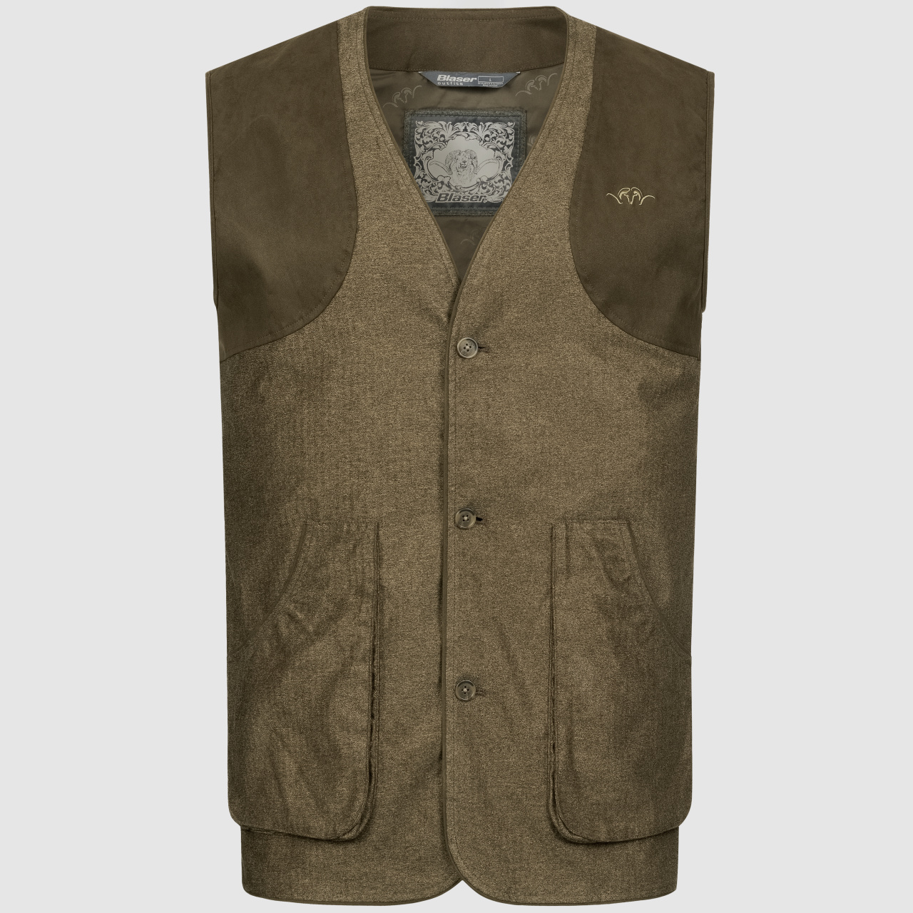 Blaser Herren VINTAGE Wing Weste dunkelbraun / melange