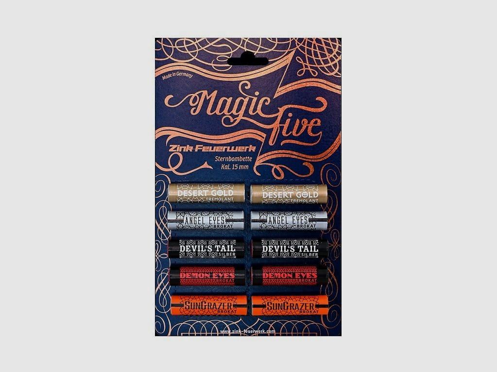 Fuegos artificiales de zinc Magic Five Set de 10 piezas 15 mm