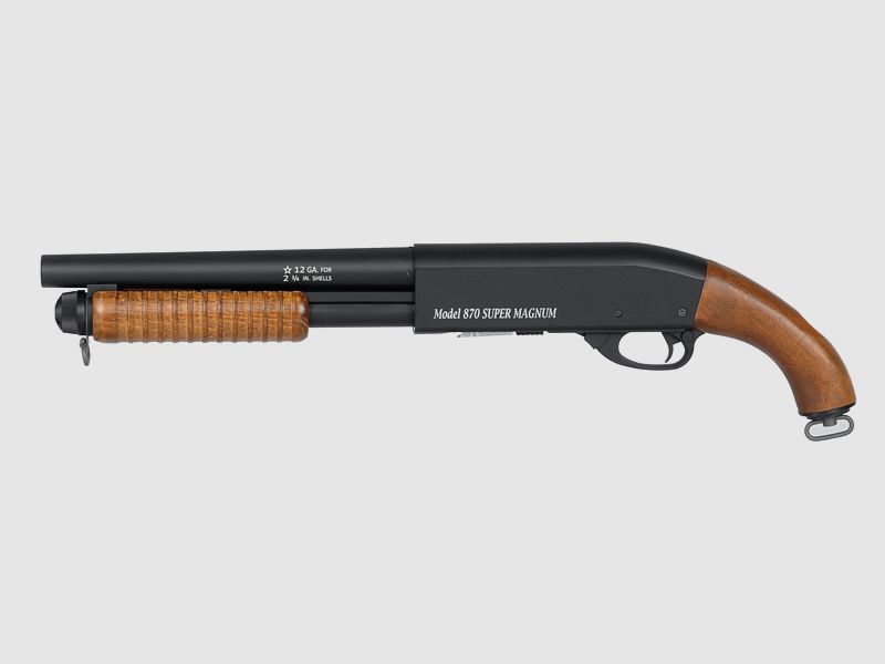 ST870 Pump Action Shotgun max. 0,5J Federdruck, Echtholz, Pistolengriffvariante
