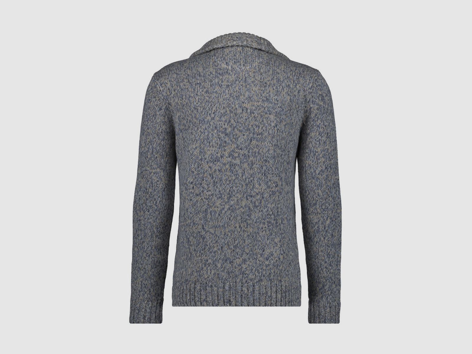 RAGMAN maglione lavorato a maglia con colletto troyer melange canna